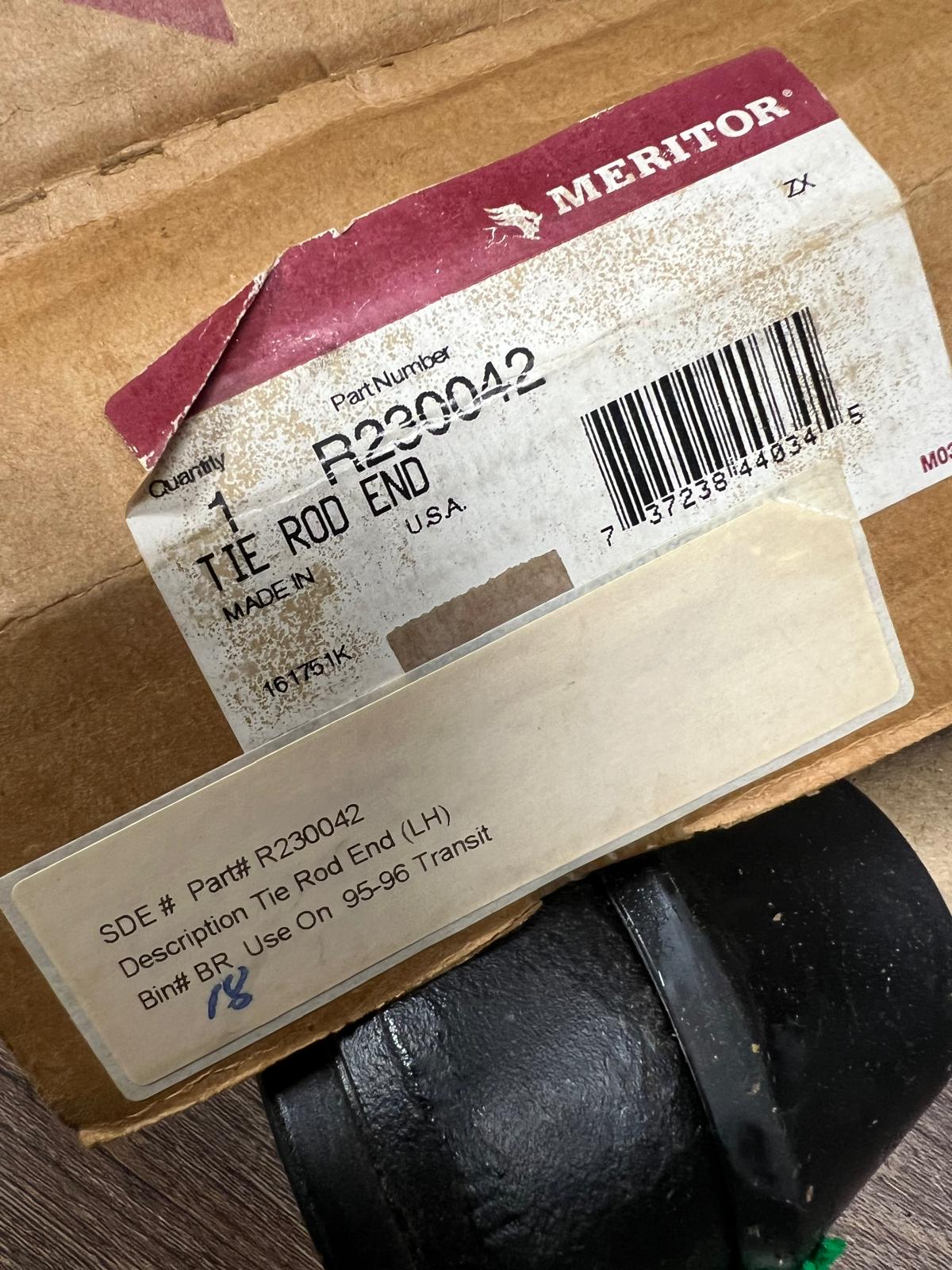 Genuine OEM Meritor R230042 FRONT AXLE TIE ROD END LH TRW L24SV8208B12 ...